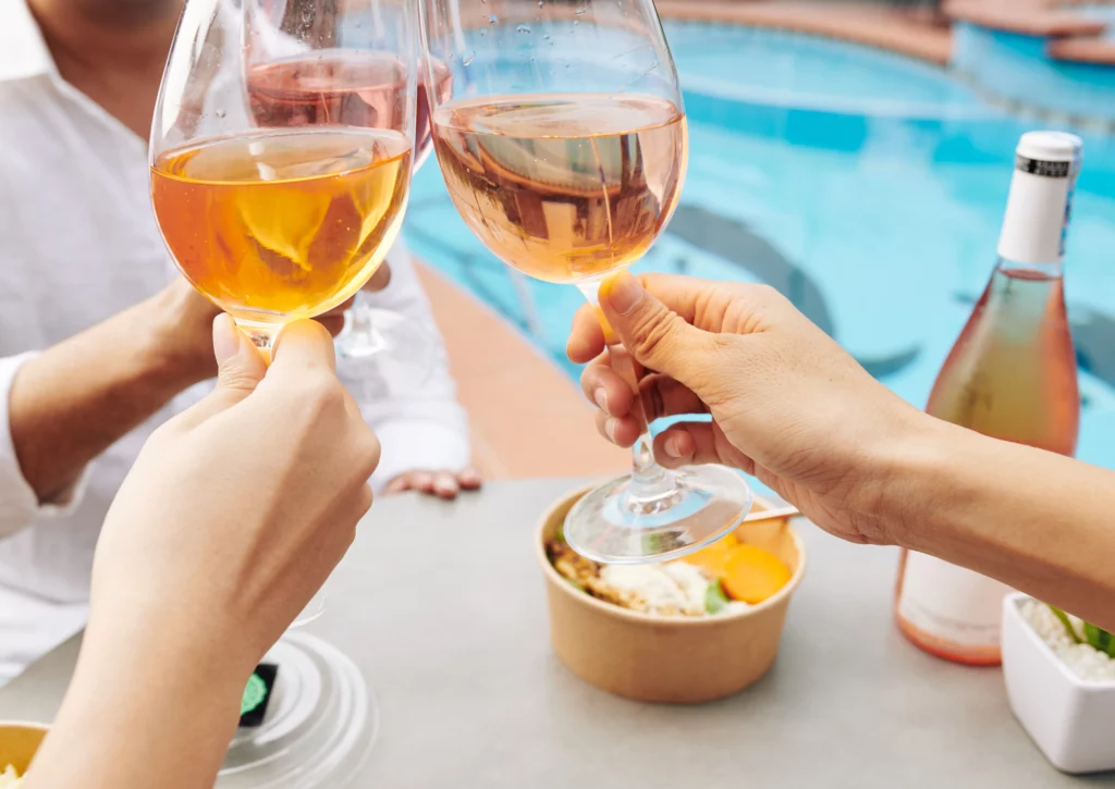 Aperitif swimming pool roquebrune canteen snack